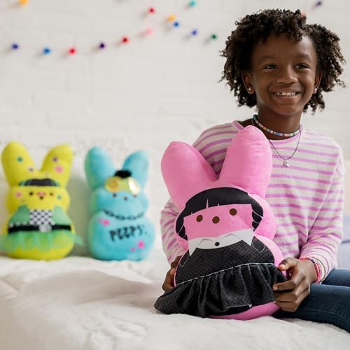 Animal Adventure | 15" Blue Emo Shaggy Bunny Peeps Plush | Easter Basket Stuffed Animals for Kids | Marshmallow Candy | Huggable Ultra Soft Plushie Stuffers Buddy Toy | Collectable Gifts | Aged 3+