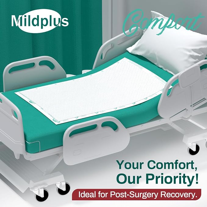 MILDPLUS Heavy Duty Underpads 36"X36", 20 Count, Ultra Absorbent Chucks 150Grams Tear-Resistant Bed Pads Disposable Incontinence Pads for Adults, Kids or Pets (Discreet Packaging)