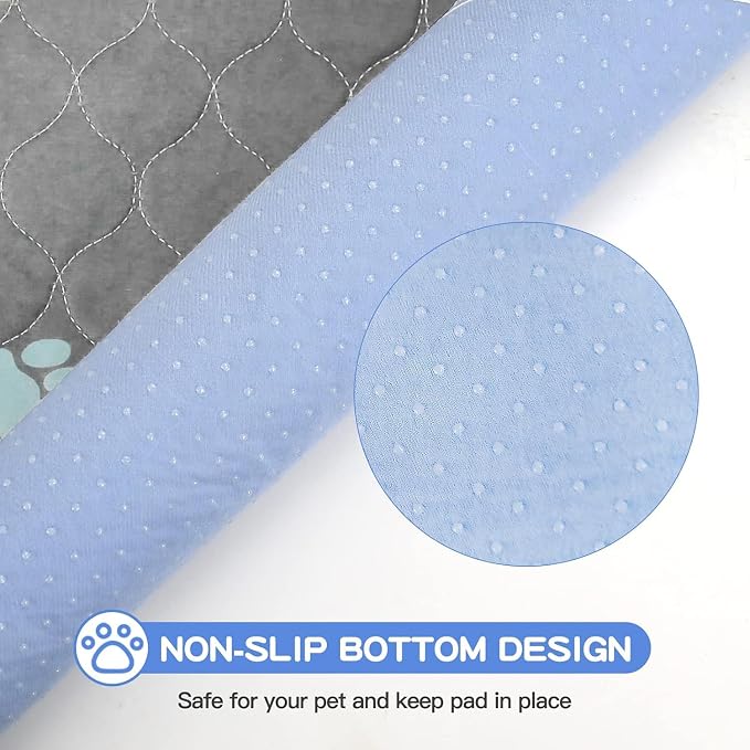 Aitmexcn Washable Pee Pads for Dogs, 2 Reusable Puppy Pads, 32'' x 36'' | Highly Absorbent, Waterproof Layer, Machine Washable, Non-Slip Bottom, For Puppy Training and Crates