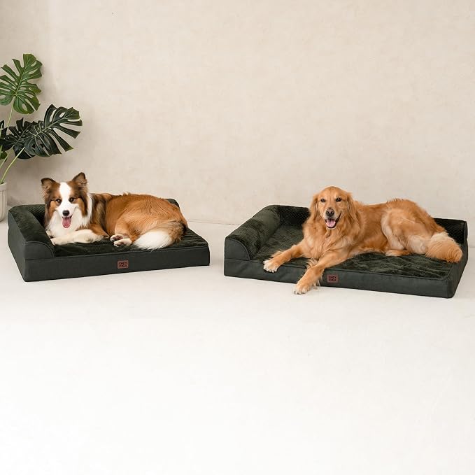 EHEYCIGA Extra Large Dog Bed Othorpedic, Memory Foam XL Dog Bed with Washable Removable Cover, Waterproof Pet Sofa Couch XLarge Size Dogs with Nonskid Bottom, 44x32x6.5, Dark Green | Washable Removable Cover, Waterproof Flat Pet Sofa Couch with Nonskid...