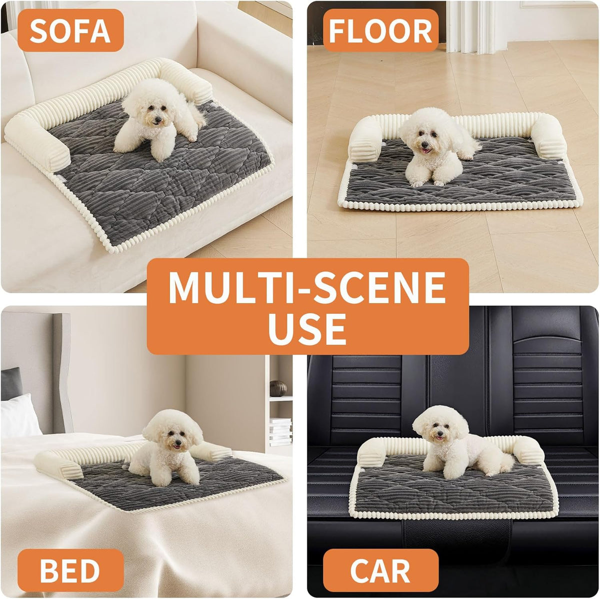 HAOMAIJIA Dog Couch Bed for Large Dogs, Non Slip Pet Couch Covers for Sofa Thick Soft Washable Dog Couch Cover Protector All Seasons Universal Dogs and Cats Bed Mat (Grey, X-Large)