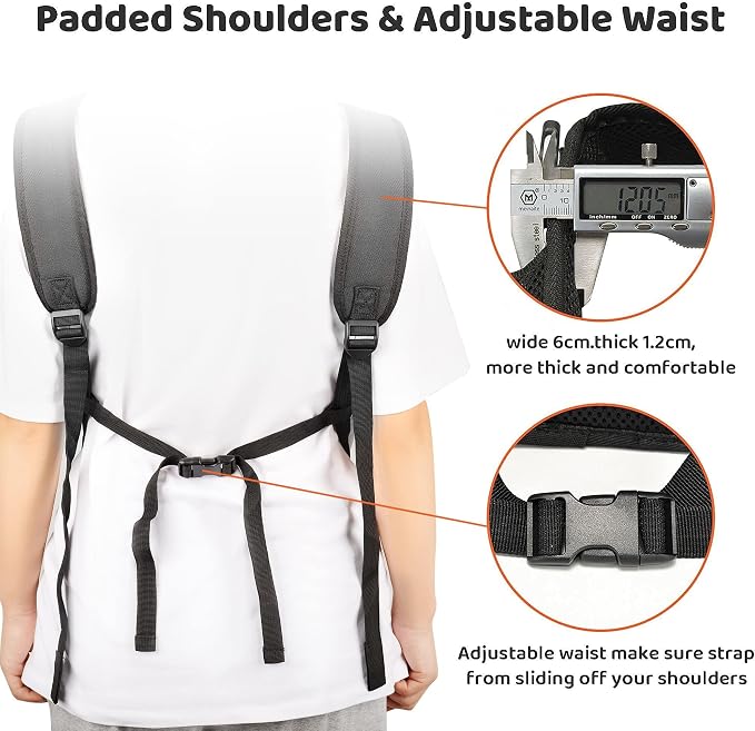 Wakytu Dog Front Carrier Backpacks for Small Dogs, Legs Out Pet Carrier Sling Backpack with Adjustable Padded Ventilated Shoulder Straps, Easy-Fit for Traveling Hiking Camping, XL