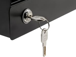Under Desk Drawer Storage with Lock, Metal Undermount Table Drawer, Ball