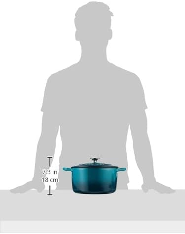 Crock-Pot Artisan 5-Quart Round Enameled Cast Iron Dutch Oven – Teal Ombre