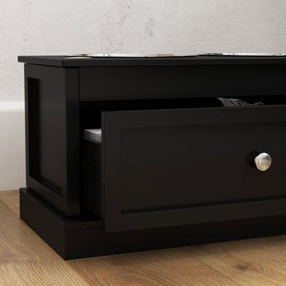 Elevated Dog Bowls with Storage Drawer, Raised Dog Bowl Stand Pet Food Bowl Dog Feeding Station, Black