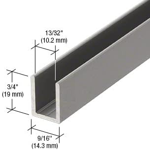 Brixwell SDCD38AB-CCP72-XCP25 Brushed Anodized 3/8" Fixed Panel Shower Door