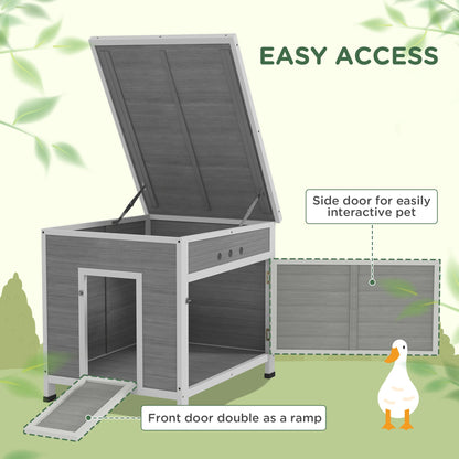 Wooden With Openable Roof Cage, Removable Floor, Double Doors
