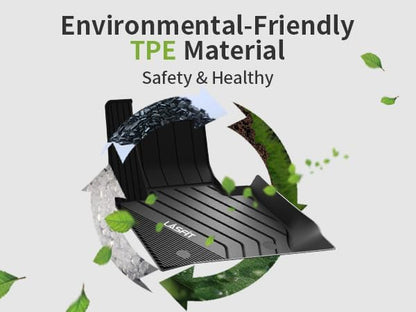 LASFIT Floor Mats Fit for BMW X3 2018-2024/ BMW X4 2019-2024, Custom Fit TPE All Weather Waterproof Floor Liners Front & Rear Rows Car Mats for 30i M40i 30e M40i xDrive30i, Black