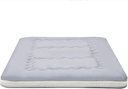 Dr.Futon Japanese Floor Futon Mattress Extra Thick Folding Roll Up Bed Topper Mat for Guest,Lounger and Tavel