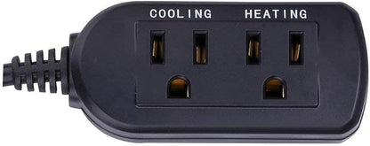 Digital Temperature Controller 2-Stage Thermostat Outlet Heating & Cooling Mode