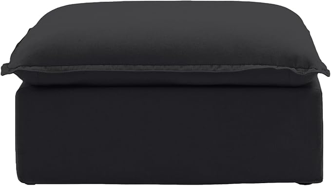 WJShome Modern Ottoman, Modular Sectional Sofa, Minimalist Wide Deep Seat Couches for Living Room Apartment Lounge Bedroom (Black)