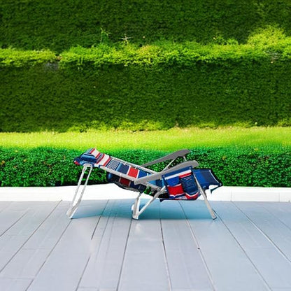 Homevative Backpack Fold-Up Beach Chair, 5 Positions, Towel bar, Cooler, Storage Pouch, Cup Holder and Phone Pocket