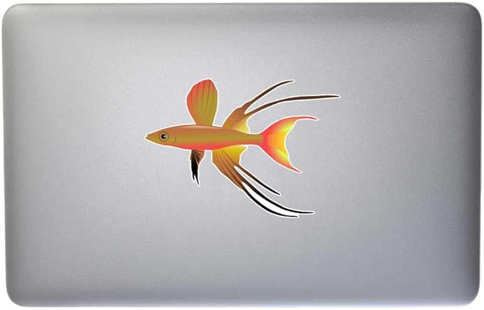 The Threadfin Rainbowfish or Featherfin Rainbowfish Aquarium Fish 8 inch Full Color Indoor Outdoor Vinyl Decal
