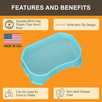 Neater Pet Brands Extra Large Water Bowl for Dogs, Outdoor Dog Water Bowl (2.25 Gallon Extra-Large Capacity), Big Trough Style Food Dish for Indoors or Outside, No Spill Large Dog Bowls, Aquamarine