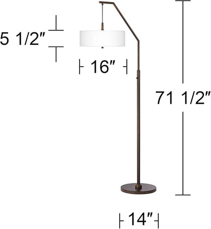 Tropical Woodwork Bronze Downbridge Arc Floor Lamp