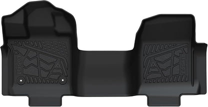 LASFIT Floor Mat for Ford F-150 2015-2026 Regular Cab(Bench Seat, Carpet Floor) All Weather Portector TPE Waterproof Truck Liner for Ford F150 Standard Cab-1st Row Black