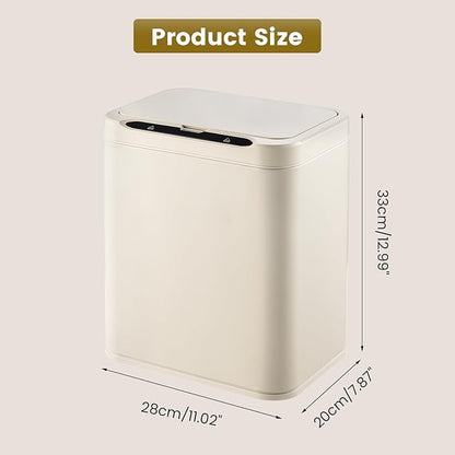 ELPHECO Stainless Steel Office Trash Can Motion Sensor Garbage Can Touchless
