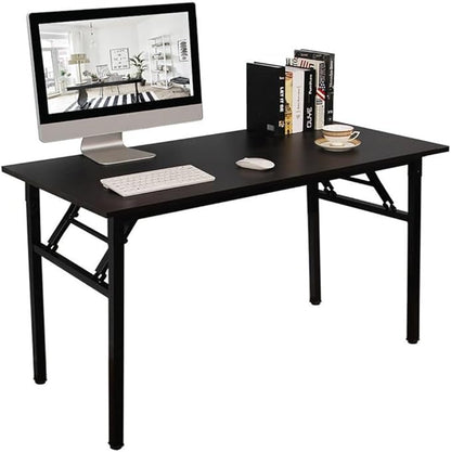 DlandHome 47 inches Folding Table Computer Desk Portable Activity Conference Table Home Office Desk, Fully Assembled Black DND-ND5-120BB