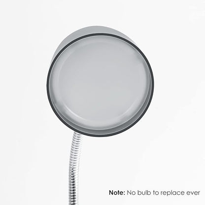 ENERGETIC SMARTER LIGHTING LED Desk Lamp, Flexible Gooseneck with Table lamp, 3.5W 240LM 4000K Cool White Study Lamps for Bedroom and Office, Eye Protection, ETL Listed Silver