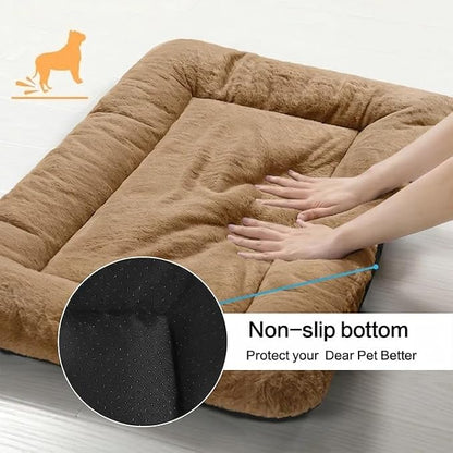 Dog Crate Pad Washable Dog Bed for Crate Large Cozy Mat 48-Inch Camel | Ultra Soft Kennel Pad,Anti-Slip Bottom,Fits for Most Metal Crates,Comfortable Sleeping Pet Mat