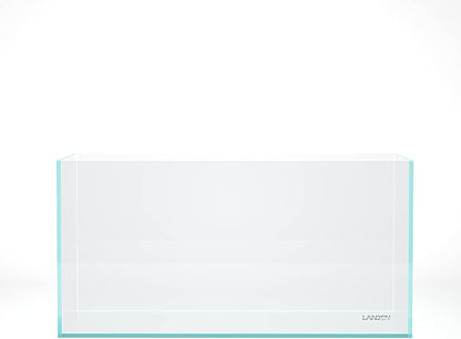 LANDEN 90P 44 Gallon Rimless Low Iron Aquarium Tank, W35.4 x D17.7 × H17.7in (90cm x 45cm x 45cm) 10mm Thickness with Black Nano Foam Leveling mat Included