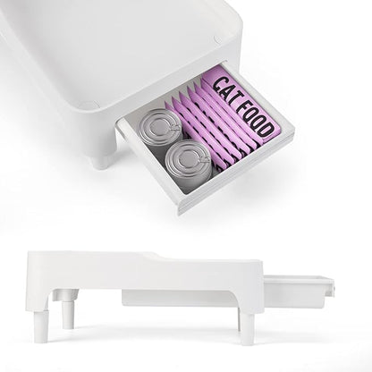 Adjustable Cat Feeder Stand, Elevated Holder for Automatic Feeders, 3-5.1 in, Nonslip, Adjustable