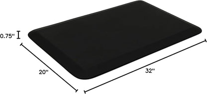 GelPro NewLife Designer Comfort Ergo-Foam Anti-Fatigue Kitchen Floor Mat, 20"x32", Leather Grain Jet