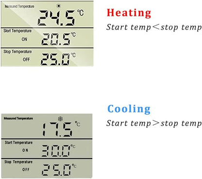 Plug in Thermostat Temperature Controller Electric Digital Thermostat Heating