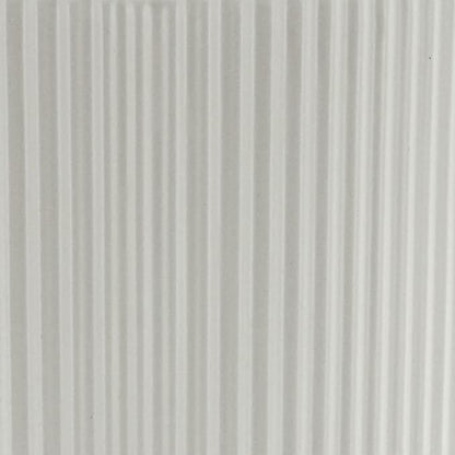 Amazon Basics Fluted Ceramic Planter Pot for Indoor Outdoor Plants, Round Flower Pot with Drainage Hole, 8-inch, White