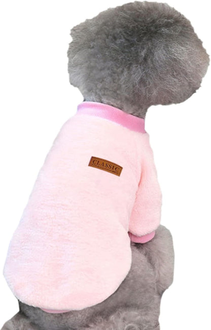 Jecikelon Pet Dog Clothes Dog Sweater Soft Thickening Warm Pup Dogs Shirt Winter Puppy Sweater for Dogs (Z01-Pink, X-Large)