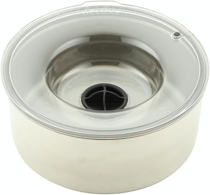 Tritan Plastic Dripless Water Bowl with Lid – Holds 1 Gal, Reduces Spills & Trails Up to 85%+, Water Bowl for Medium Breed Dogs (21-50 lbs), The Original Slobber Stopper