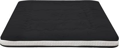 Dr.Futon Japanese Floor Futon Mattress Extra Thick Folding Roll Up Bed Topper Mat for Guest,Lounger and Tavel