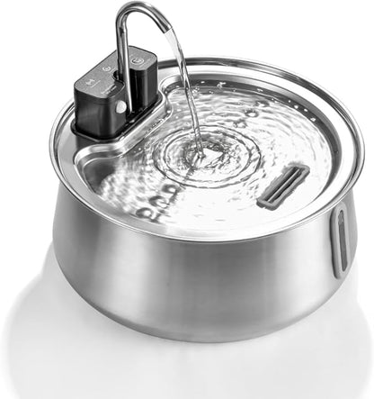 The KittySpout Stainless Steel Wireless Cat Water Fountain, 4L/108oz