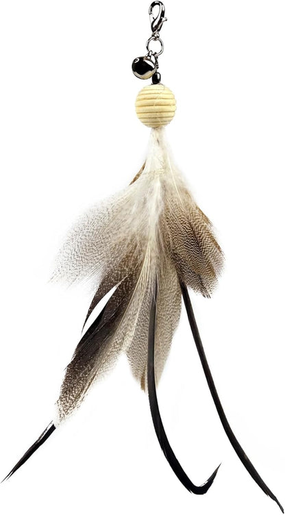 TTcat 3 Pcs Cat Feather Simulation Bird Refills Replacements for Cat Wand.