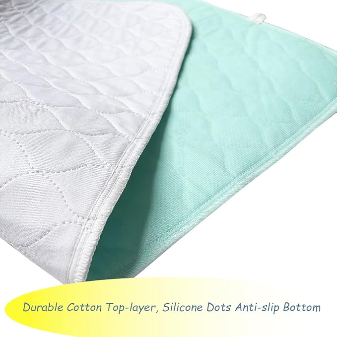 Washable Waterproof Bed Pads, Extra Absorbent 34”x52” (2 Pack | Anti Slip, Mattress and Furniture Protectors, Breathable, reusable underpads for Incontinence,Adults, Elderly, Kids, Pets