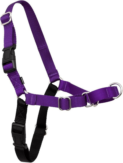 PetSafe Easy Walk Harness, No Pull Dog Harness, Deep Purple, Small | Patented Martingale Loop Gives Gradual Shoulder Pressure to Stop Pulling, Front-Chest Leash Clip Prevents Gagging
