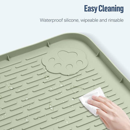 Pee Pad Holder for Dogs 34''x22'' Silicone Puppy Pee Pad Tray, Green | Extra Large Dog Potty Tray Leak-Proof, High Edge, No Spill Training Pads for Floor Protection, No Pee Pads