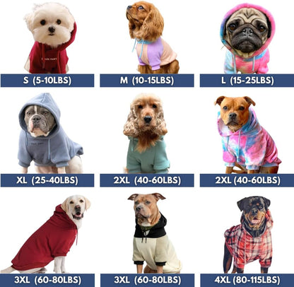 Spark Paws Dog Hoodie – Premium Dog Sweater for Small, Medium, and Large Dogs | Warm Outfits for French Bulldogs, Pitbull, Puppy, Winter Jacket Alternative - Red Plaid, XL