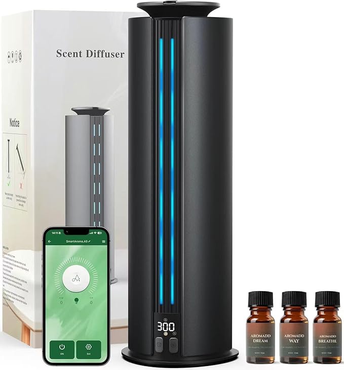 1800 Sq Ft Cordless Waterless Diffuser, 100ml Hotel Collection Diffuser Scent