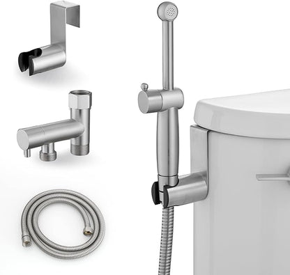Brushed Nickel Handheld Bidet Sprayer Attachment