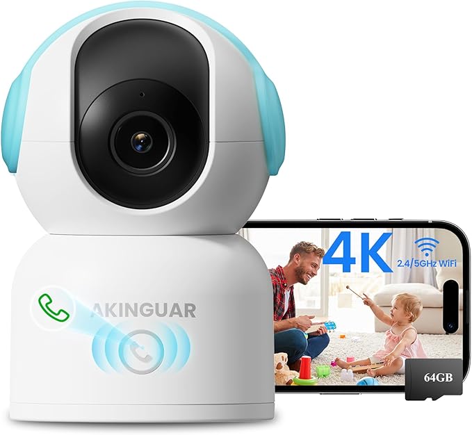 4K 8MP Indoor Security Camera, WiFi Camera
