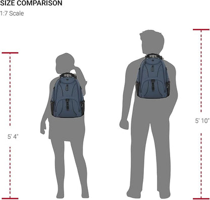 SWISSGEAR 1900 ScanSmart TSA Laptop Backpack Fits 17 Inch Laptop with RFID Protection and Tablet Pocket, Blueberry, 19-Inch