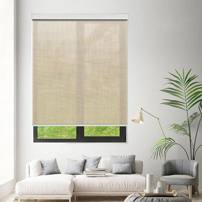 Tipiace Motorized Blinds with Remote Window Roller Shade Wireless Rechargeable