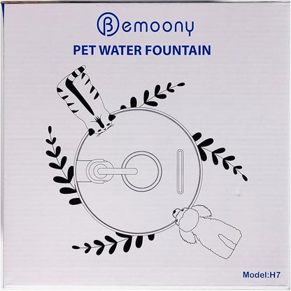 Cat Water Fountain: 108oz/3.2L Cat Fountain Super Silent Pet Water Fountain - Water Fountains for Cats Indoor - Faucet Cat Fountain- Suitable for Cats and Dogs - with 6 Filters & 3 Sponges