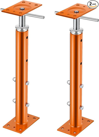 Yaocom 2 Pcs Adjustable Jack Post, 19"-36" Height Range, Basement Floor House Screw Jacks for Lifting Joist Beam Brace for Cellar Ceiling, Center Point Load Capacity 11023 Lbs (Orange)