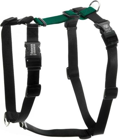 Blue-9 Buckle-Neck Balance Harness, Fully Customizable Fit No-Pull Harness, Ideal for Dog Training and Obedience, Made in The USA, Hunter Green, M/L