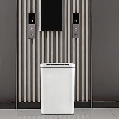 ELPHECO Stainless Steel Office Trash Can Motion Sensor Garbage Can Touchless