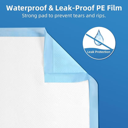 SOFYFINE 100 Count Disposable Bed Pads with Adhesive Strip 30"x36" | Thicken Elderly Adults Incontinence Underpads,Heavy Duty Absorbent Chucks Waterproof,XL Extra Large Puppy Pee Training Pad