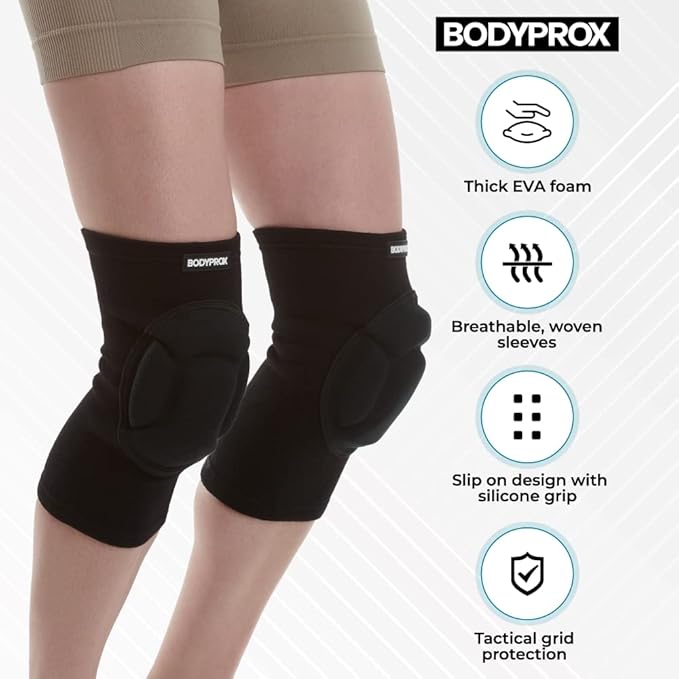 Bodyprox Protective Knee Pads, Thick Sponge Anti-slip, Collision Avoidance Knee Sleeve