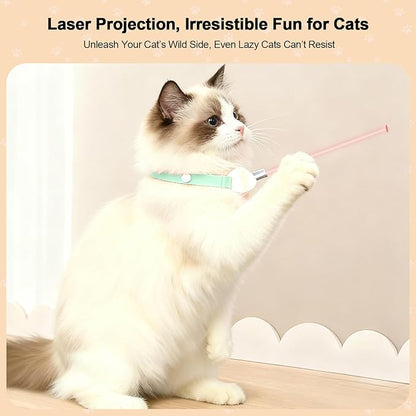 Walfront Cat Toys, Interactive Laser Cat Toys for Indoor Cats, USB Rechargeable Kitten Toy, Adjustable 9.1–13.4"(23-34cm), 2 Models & 41°Adjust Angle, Automatic Cat Toy for Chase Fun Play Exercise